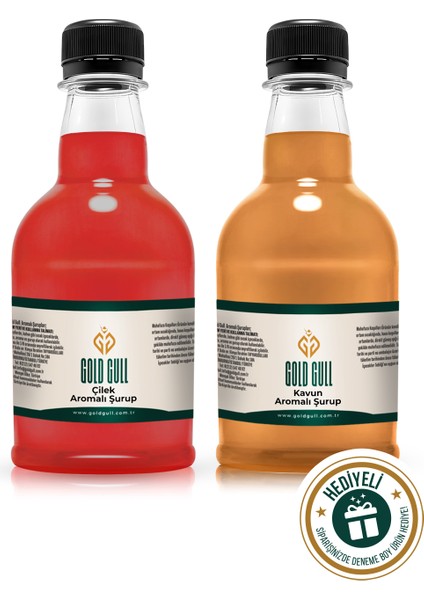 Çilek & Kavun Aromalı Kahve & Meyve Şurubu 2 x 300 ml