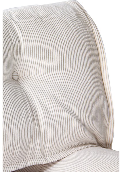 Mocca Fitilli Kadife Çift Kişilik Katlanır Yatak Katlanır Koltuk Krem