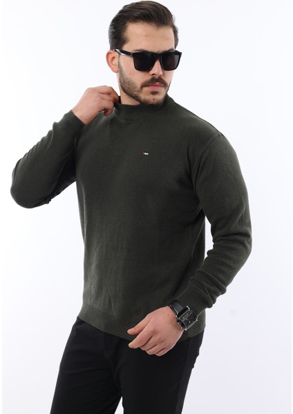 Erkek Yarım Balıkçı Yaka Triko Kazak