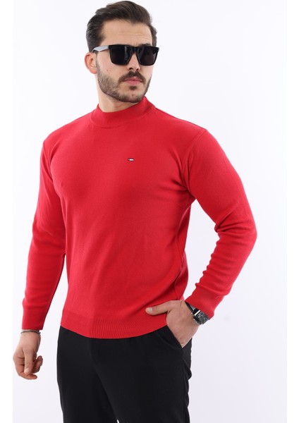 Erkek Yarım Balıkçı Yaka Triko Kazak