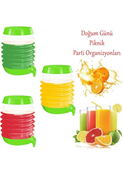 Akordiyonlu Su Sebili Meşrubat Içecek Kabı Bidonu Damacana Katlanabilir Musluklu Körüklü 5.5 Litre modelleri