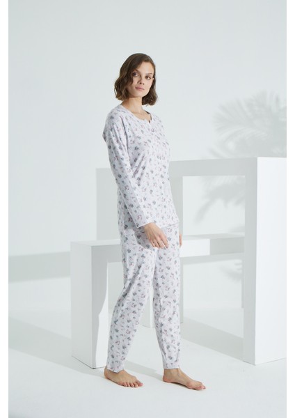 Angelique Pamuk Uzun Kol Kadın Pijama Takımı 21506 modelleri