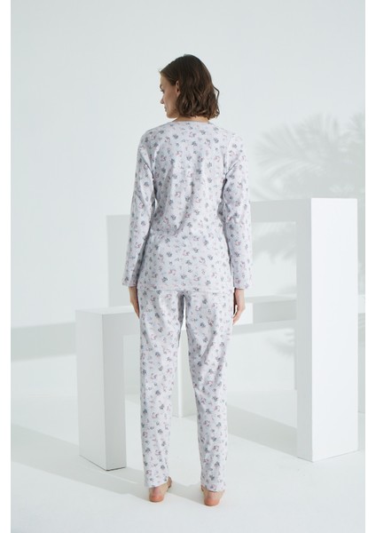Angelique Pamuk Uzun Kol Kadın Pijama Takımı 21506 fırsatları