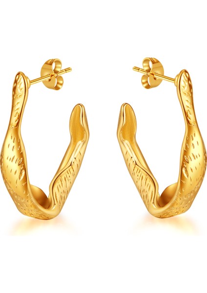 Moda Paslanmaz Çelik Küpe Kadın Küpe Kişilik Moda Küpe Kadın Mizaç Retro Nazik (Yurt Dışından)