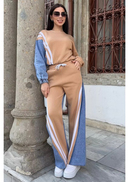 Kot Garnili Sweat Pantolon Ikili Takım