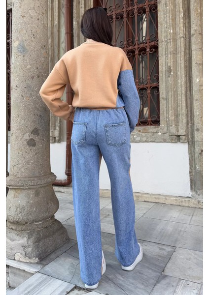 Kot Garnili Sweat Pantolon Ikili Takım fırsatları