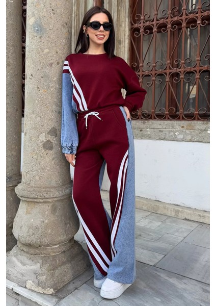 Kot Garnili Sweat Pantolon Ikili Takım