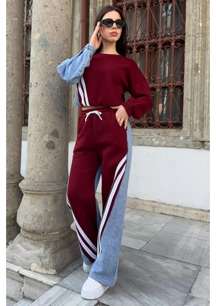 Kot Garnili Sweat Pantolon Ikili Takım