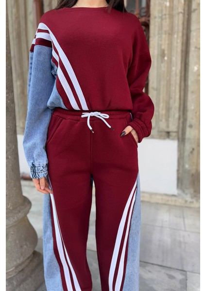 Kot Garnili Sweat Pantolon Ikili Takım