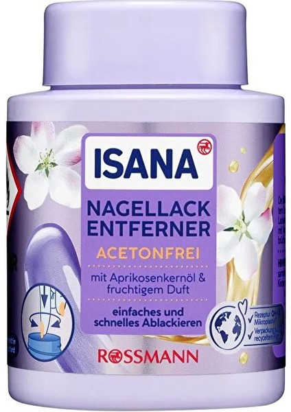 Süngerli Asetonsuz Oje Çıkarıcı - Biotin, Gliserin ve Kayısı Çekirdeği Yağı - 75 ml
