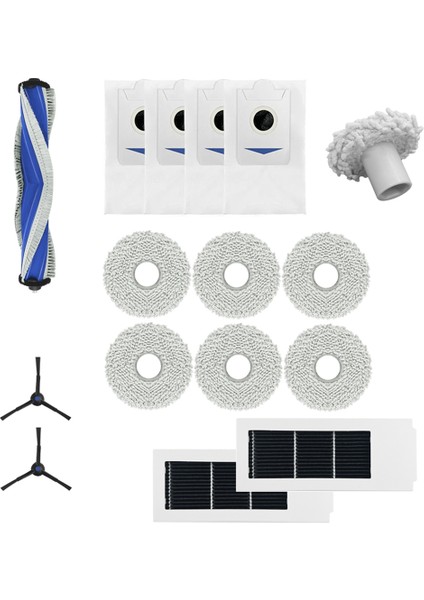 X2S Aksesuarı Cobos Süpürme Robotu Toz Torbası Bez Temizleme Kenarı Ana Fırça Yan Filtre Ekranı (Yurt Dışından)