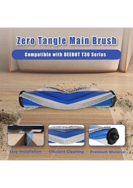 Kit Accessoires ECOVACS DEEBOT T30 Omni/T30 PRO Omni - 6 Sacs Poussière, 6 Lingettes, 1 Brosse, 2 Filtres, 4 Brosses Latérales