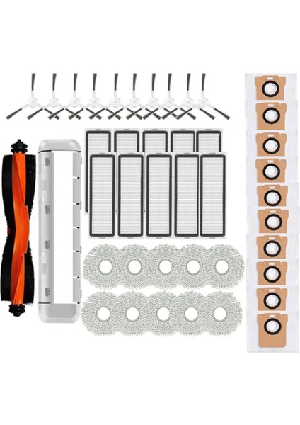 Robot Vakum X20+, X10+ / X20 Plus, X10 Plus Yedek Parçalar Aksesuarlar Ana Yan Fırça Paspas Bezi Toz Torbaları (Yurt Dışından)