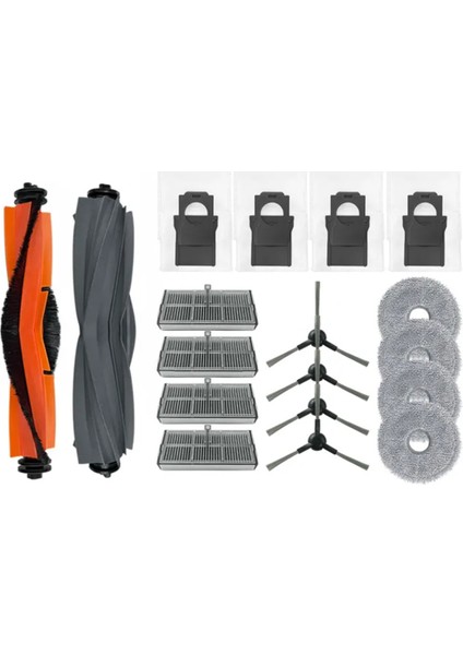 Master One/master Pro / X30PRO Ultra Plus Vakumlar Için Yedek Parça Silindir Yan Fırça Filtre Paspas Toz Torbası (Yurt Dışından)