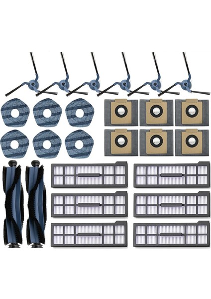 X10 Pro Omni Yedek Aksesuarları Silindir Yan Fırça Filtre Paspas Bezi Paçavra Pedleri Toz Torbası Elektrikli Süpürge Parçaları (Yurt Dışından)