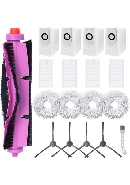 J12 Ultra Robot Süpürge Ana Yan Fırça Hepa Filtre Paspas Bezi Toz Torbaları Yedek Aksesuarlar Parçalar (Yurt Dışından)