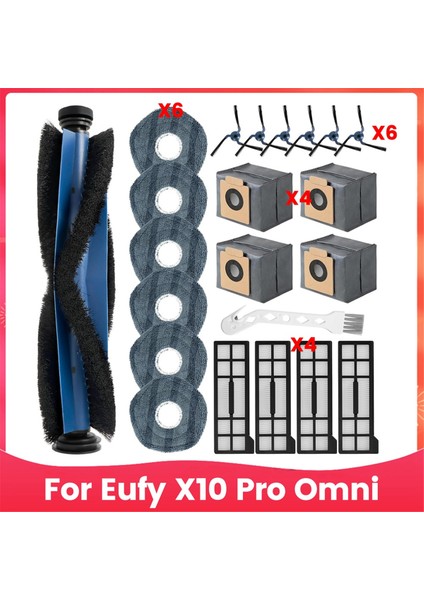 X10 Pro Omni Elektrikli Süpürge Ana Yan Fırça Hepa Filtreler Paspas Bezi Toz Torbaları Aksesuarlar (Yurt Dışından)