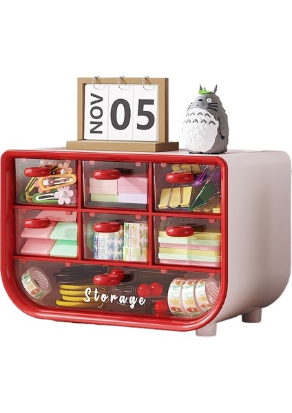 Masaüstü Çok Fonksiyonlu Saklama Kutusu - Öğrenci Yurdu Kozmetik Kırtasiye Kutusu - Takı Şeffaf Kutu (Yurt Dışından)