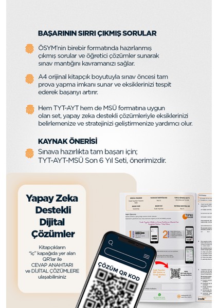2026 YKS TYT ÖSYM Çıkmış Soru Son 7 Yıl Tıpkı Basım Çözümlü Paket Deneme fırsatları