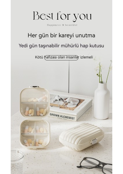 Taşınabilir Ilaç Dağıtım Kutusu - Haftanın Yedi Günü Taşınan Bir Tablet Ilaç Kutusu (Yurt Dışından)