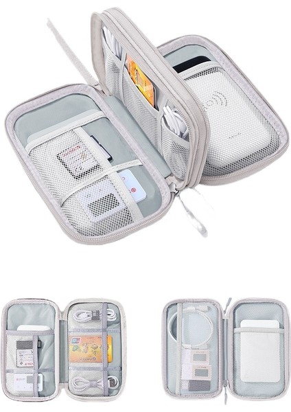Su Geçirmez Taşınabilir Veri Kablosu Debriyaj Çantası - Çift Katmanlı Saklama Çantası - Taşınabilir Kulaklık Dijital Güç Bankası Saklama Çantası (Yurt Dışından) fırsatları