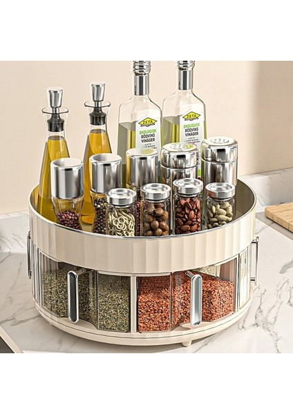 Mutfak Baharat Kutusu - Dönebilen Baharat Rafları (Yurt Dışından)