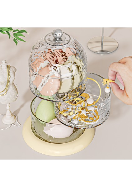 Premium Kozmetik Saklama Kutusu - Toz Geçirmez Masaüstü Saklama Kutusu - Şifonyer Puf Saklama Kutusu - Cilt Bakım Ürün Kutusu (Yurt Dışından) modelleri