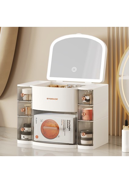 Aynalı Birinci Sınıf Kozmetik Saklama Kutusu (Yurt Dışından)