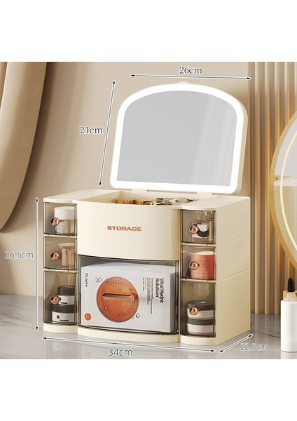 Aynalı Birinci Sınıf Kozmetik Saklama Kutusu (Yurt Dışından) fiyatları