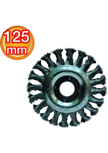 Dairesel Burgulu Tel Fırça 125 mm