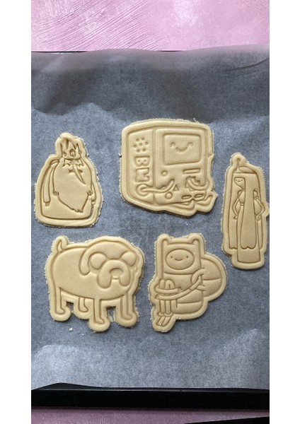 2li Adventure Time Finn ve Jake Kurabiye Kalıbı ve Şeker Hamuru Kalıbı Seti