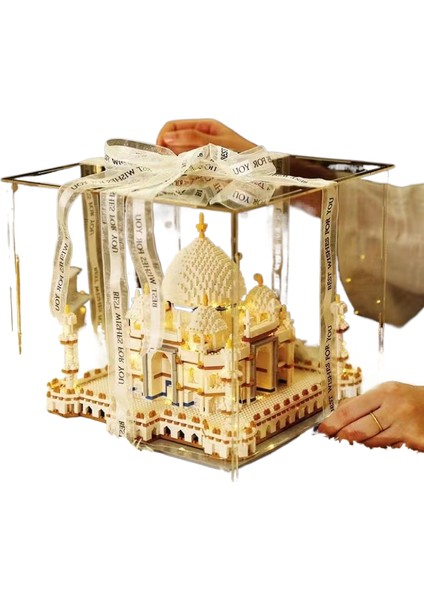 Yapı Taşları Disney Castle World Ünlü Okullar ve Benzeri Büyük Tip Bina Bulmaca Blok Oyuncakları (Yurt Dışından)