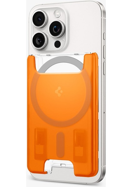 iPhone için MagSafe özellikli 3 Kartlı Manyetik Cüzdan Classic C1 Tangerine - AFA08574
