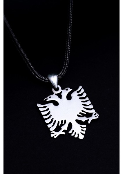 Arnavut Bayrağı Figürlü Erkek Kolye • 925 Gümüş Işıklı Kutuda • Sevgiliye • Eşe • Babaya Kolye modelleri