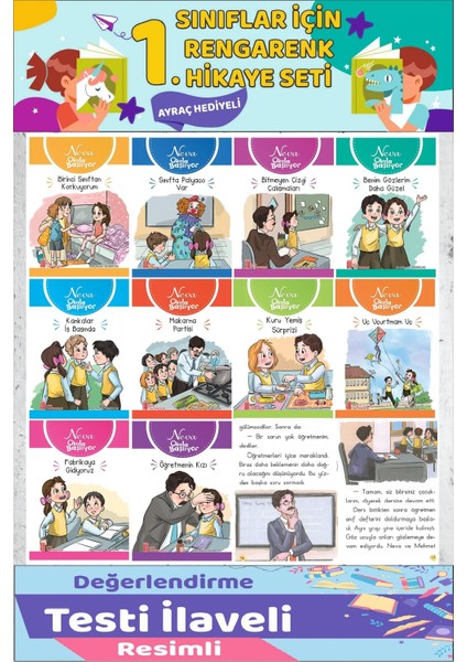 1. Sınıf Okumayı Sevdiren 10 Lu Hikaye Seti 11 (32 Sayfa)