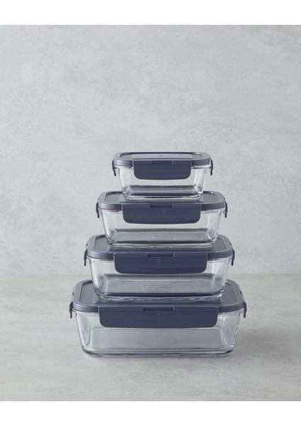 Fresh Ware Cam Saklama Kabı 800 ml Gri