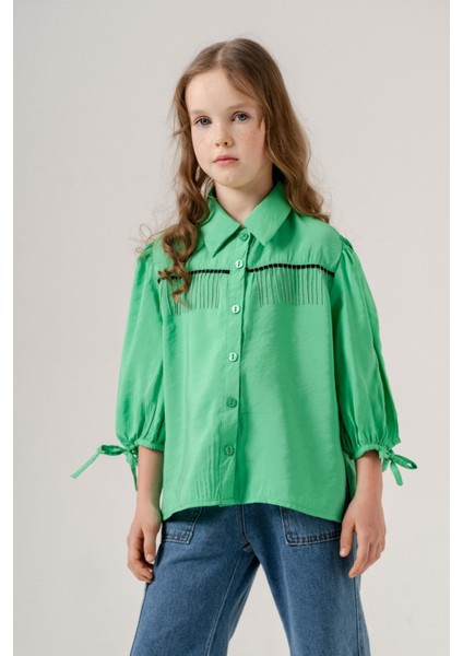 Kız Çocuk Taş Püsküllü Gömlek 3124 fiyatları