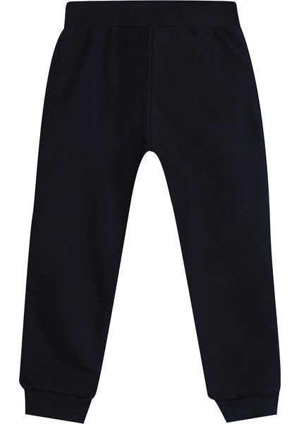 Unisex Kız Erkek Çocuk Siyah Basic Eşofman Altı