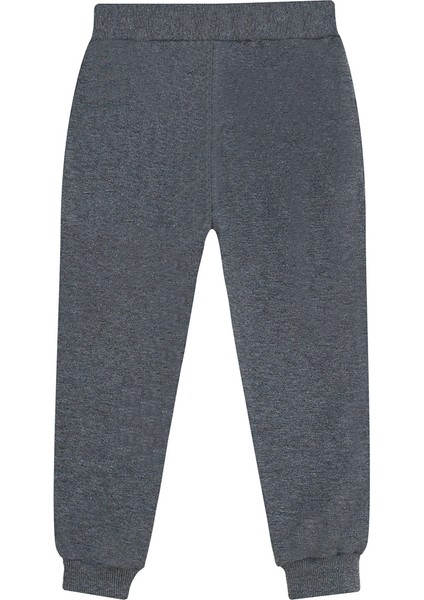 Unisex Kız Erkek Çocuk Antrasit Basic Eşofman Altı
