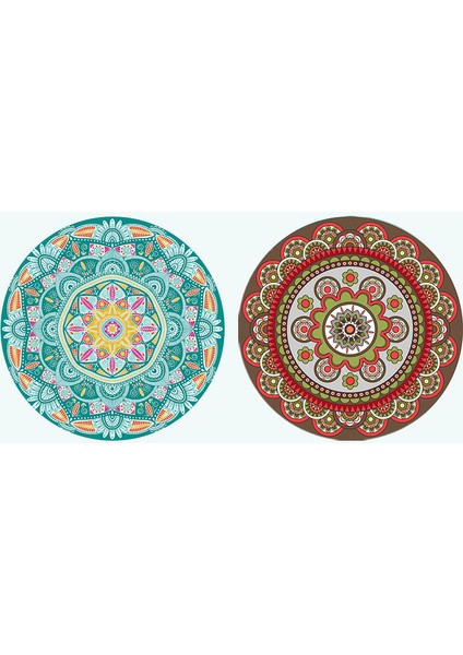 2 Adet 22X22CM Mandala Amerikan Servisleri Masa Örtüleri (Yurt Dışından)