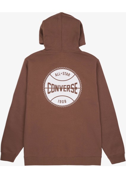 Classic Erkek Grafik Baskılı Kahverengi Hoodie fiyatları