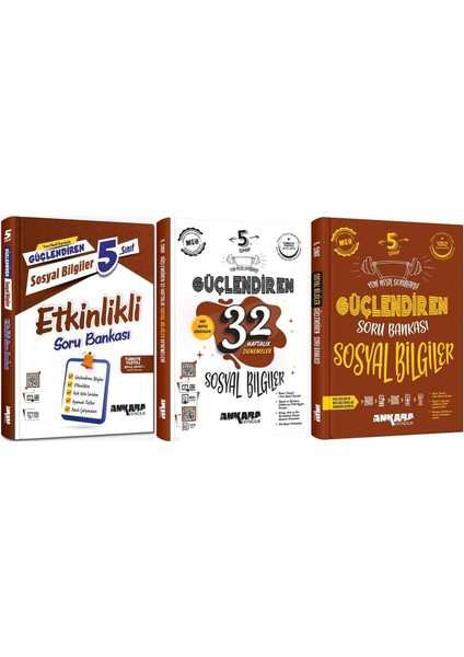 (Sınıf: 5) 2025 Sosyal Bilgiler Güçlendiren Soru / Etkinlik / Haftalık Seti (3 Kitap)
