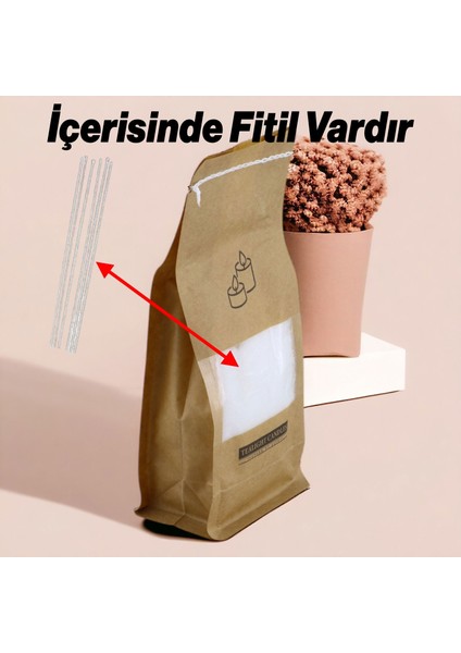 Toz Mum 250 gr Dekoratif Mumu Kandil Hediyelik Fitilli Mumlar Şamdan Beyaz Kokusuz fiyatları