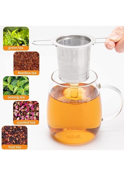 2 Paket Ince Fileli Çay Difüzör Sepet Çay Süzgeçleri Filtreler Çay Demleyici (Yurt Dışından)