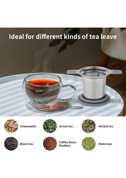 Çay Demlik Süzgeçleri Paslanmaz Çelik Gevşek Yaprak Çay Süzgeci Adımlayıcı (Yurt Dışından)