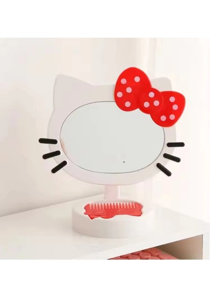 Hello Kitty Taraklı Masa Üstü Makyaj Aynası