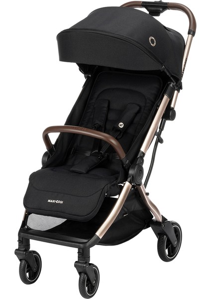 Eva-Cabriofix I-Size Otomatik Katlanan Seyahat Sistem Kompakt Bebek Arabası Gold-Black