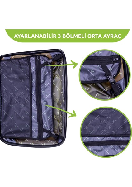 Polipropilen (Pp) Atlas Lacivert Büyük Boy Valiz