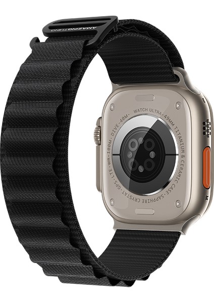 Watch Ultra 49MM Amazingthing Titan Spor Hasır Kordon Siyah