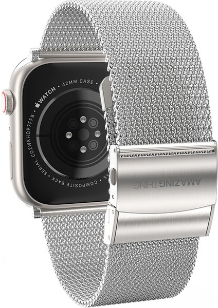 Watch 38MM Amazingthing Titan Metal Hasır Kordon Gümüş